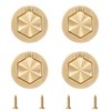MOROBOR 4Pcs Hexagon Pocket Doors Drawer Handle Flush Ring Pull,