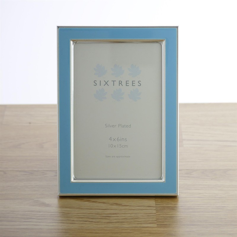 Kew Sixtrees 2-694-46 6x4 inch Silver Plated and Bright Blue