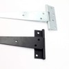 Pair of T-Strap Heavy Duty T-Hinges Securit Galvanised White Zinc