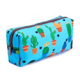 Cactus Pencil Case Students Canvas Pen Bag Pouch Stationary Case Makeup Cosmetic Bag (Cactus)