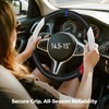 Carbon Fiber Steering Wheel Cover, Non-Slip and Sweat Absorbent, 15"