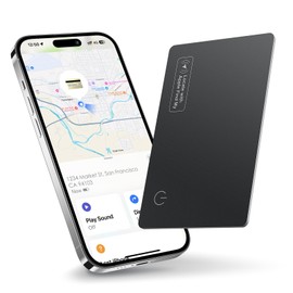 Wallet Tracker Card Air Tracker Tag, Work with Apple Find My, iOS only, for Tracking Tag, Smart Card Wallet Finder, Item Locator for Luggage, Wallet, Backpack
