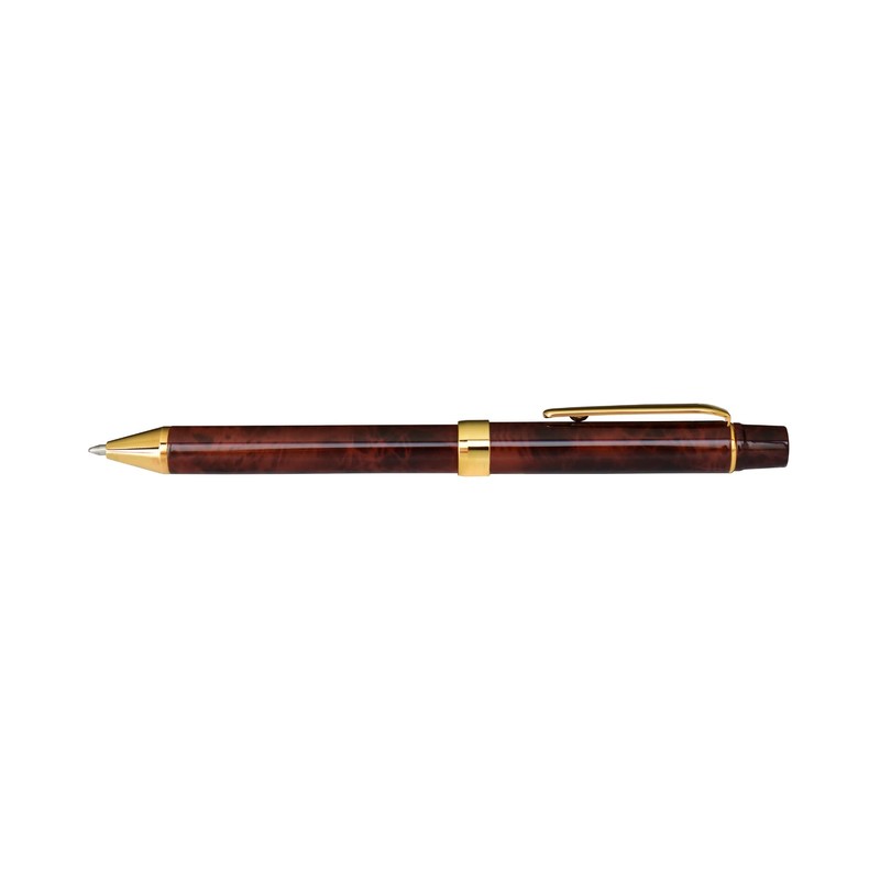 Yasutomo Quadpoint Twist Pen, Brown Marble (TP30BR)