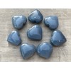 GAF TREASURES Angelite Gemstone Hearts, Polished Angelite Puffy Hearts, Angelite