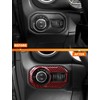 Savadicar Red Carbon Fiber Interior Accessories - Headlight Switch Trim