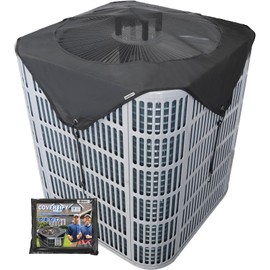 COVERTIFY Central Air Conditioner Covers for Outside with AC Cover Stand, 40''x40'' Durable Mesh AC Unit Covers Outdoor, Breathable Top Universal Condenser Cover Defender for All Season