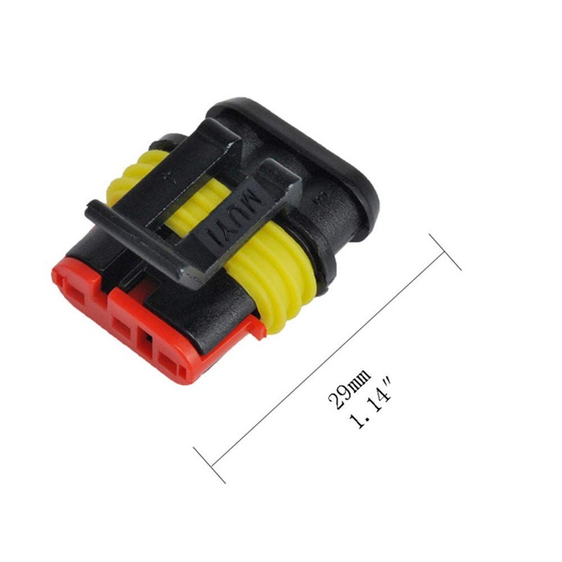 RUNCCI-YUN 10 Kit 3 Pin Waterproof Electrical Connector Plug Socket
