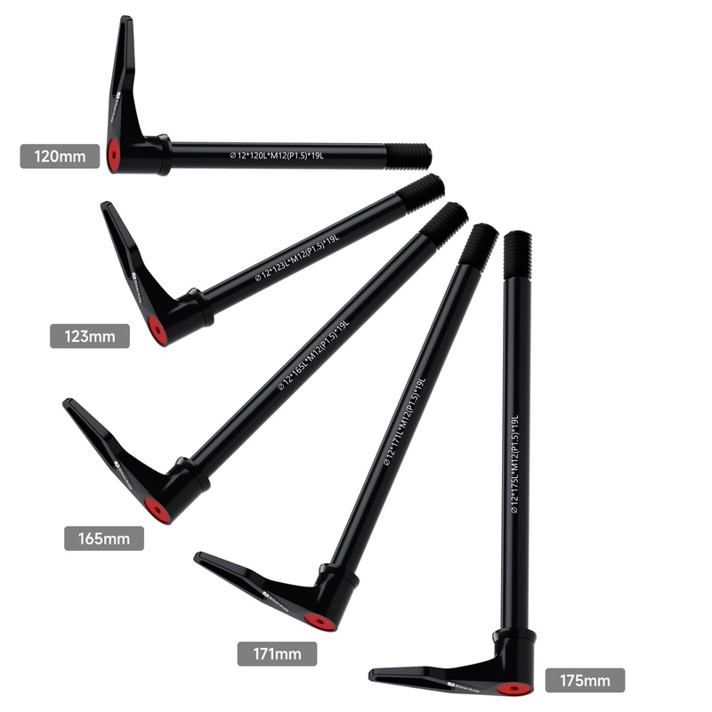 12 mm Quick Release Axles for Bicycle Forks and Rear