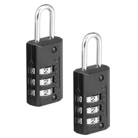 Master Lock Set Your Own Combination Luggage Lock, 2 count (Pack of 1), Black