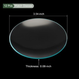 YOKIVE 12 Pcs Watch Glass Beaker Cover, Lab Watch Glasses Cover Lids | Laboratory Supplies, Great for Science Chemical Experiment (Transparent, 3.54-Inch)