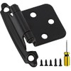 DecoBasics Matte Black Cabinet Hinges for Kitchen Cabinets Doors (10