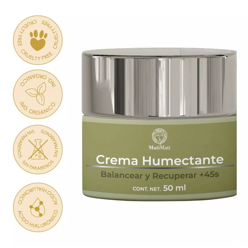 Matimati Crema Humectante +45años Con Ácido Hialurónico Matimati 50ml