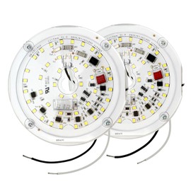 Teemyaa - Juego de 2 luces de repuesto para luz de techo LED de montaje empotrado, panel de repuesto de luz de ventilador de techo de 4.65 pulgadas, PCB de 15 W, 120 V, 5000 K, CRI90, motor de luz LED regulable para colgante, linterna..