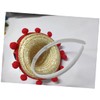 WOONEKY 4pcs Mexican Sombrero Headband Mini Hat Hair Hoop Party