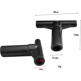 Black T Shaped Pipe Sleeve Trampoline Enclosure Pole End Caps Accessories T Tube Replacement Trampoline Pole Cover for Workout Yard Parts Parts and Outdoors Accessories