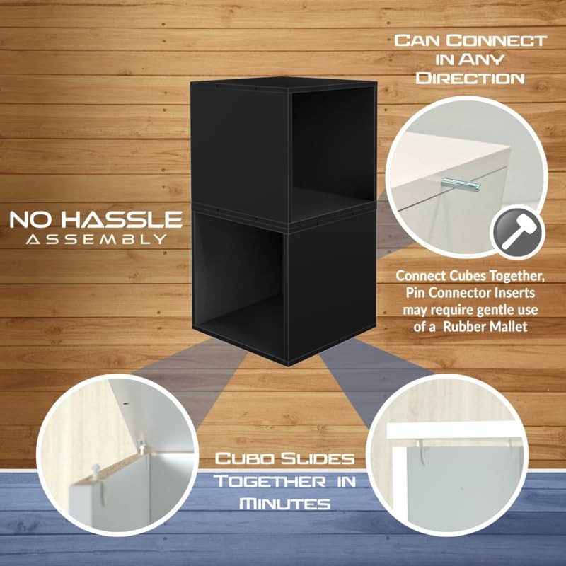 Niche Cubo Wood Stackable Storage Bookcase Shelf Organizer Cube -