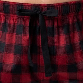 Van Heusen Men's Silky Fleece Sleep Pajama Pant, Red Plaid, XX-Large