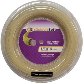 Golden Set Satin 17g (1.30mm), Reel (360ft/110m), Natural, Multi-Filament Tennis String