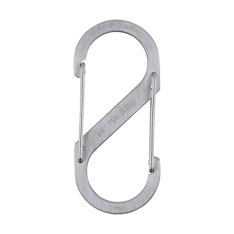 Nighteyes SB4-03-11 S-Biner, Stainless Steel Carabiner, #4, Silver, Genuine Japanese