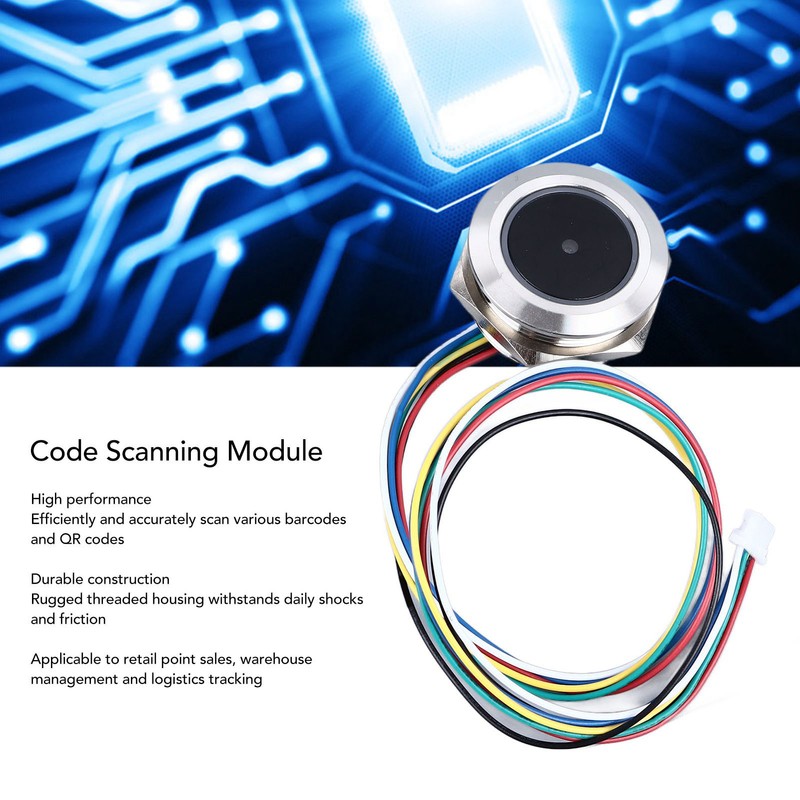 Code Scanning Module Threaded Housing High Performance Barcode Scanner Identification