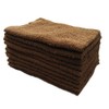 《HT-BR10 Quick Drying Thin Type》Hand Towels, Set of 10, Brown