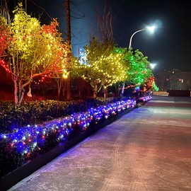 JinBest Red White and Blue Christmas Lights, UL Certified and Commercial Grade 100 LED Christmas Decorations String Lights, for Indoor and Outdoor Use.