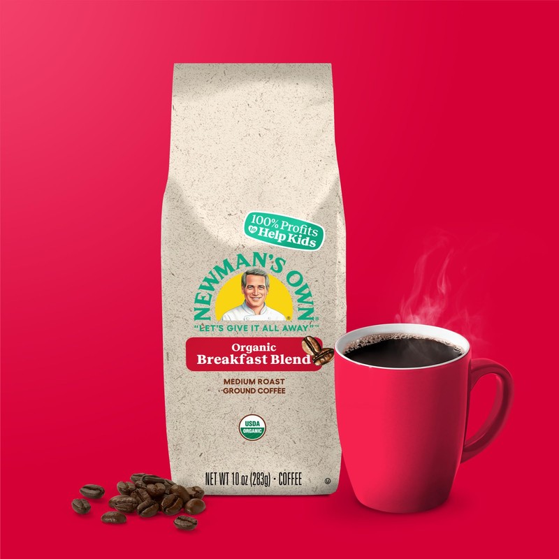 Newman's Own Organics Breakfast Blend, Ground Coffee, Fair Trade Certified,