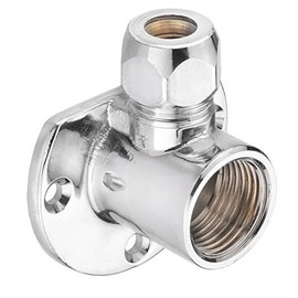 CORNAT TEC582614 Wall Plate Chrome 1/2x10