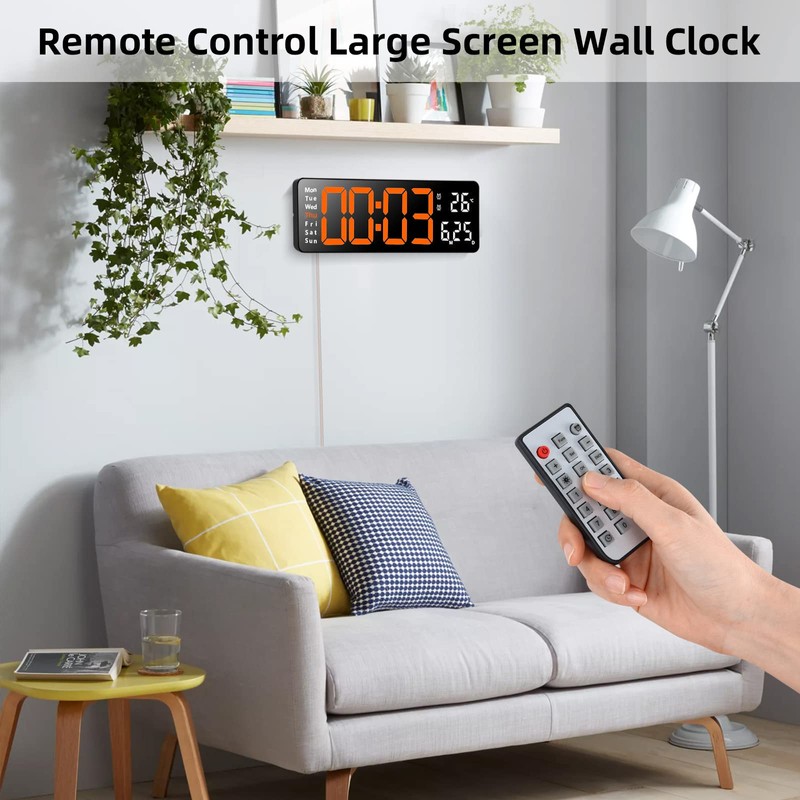 Koolertron Wall Clock Digital 13 Inch Wall Clock Large Display