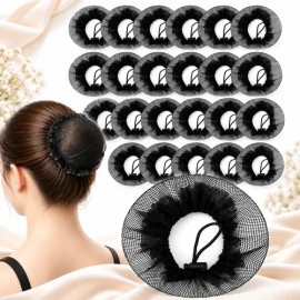 Lthys - 24 Pzs Red Cabello Ballet Con Encaje Elástica Tamaño Grande