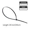 26 inch Large Zip Ties Heavy Duty 60 Packs -