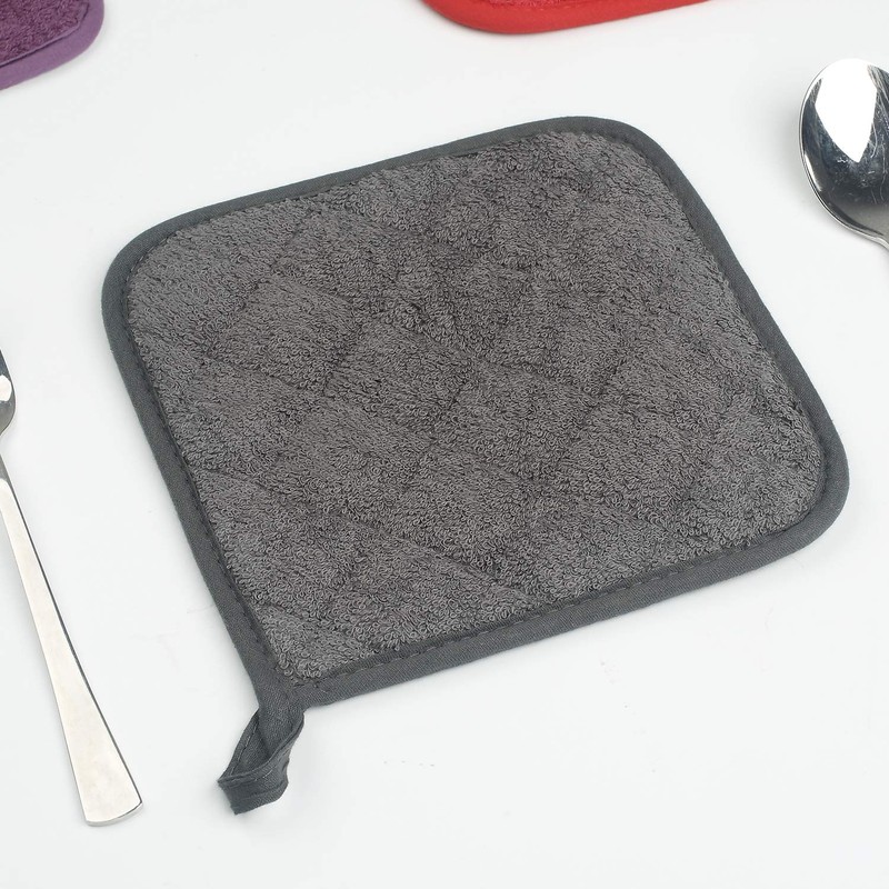 Lifaith 100% Baumwolle Küche Everyday Basic Terry Topflappen hitzebeständig Untersetzer