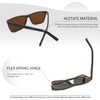 Global Glasses Men's Square Sunglasses Polarised UV Protection CAT 3
