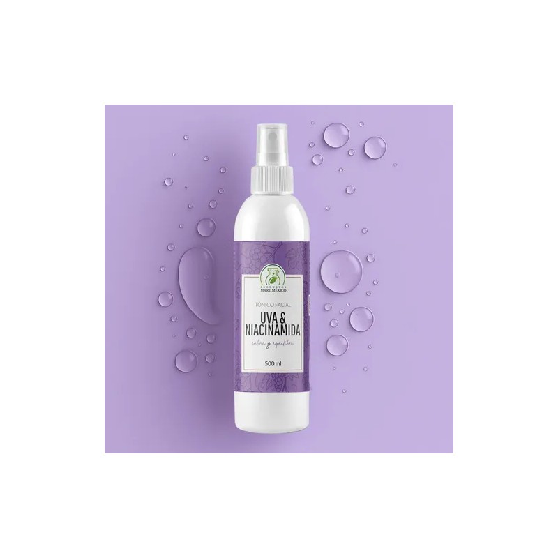 Tónico Facial de Uva y Niacinamida para Piel Normal a
