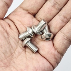10 PCS 5/16-18 x 1/2 Button Head Socket Cap Screws, 304 Stainless Steel 18-8, Allen Hex Drive, Full Thread (with Hex Spanner)