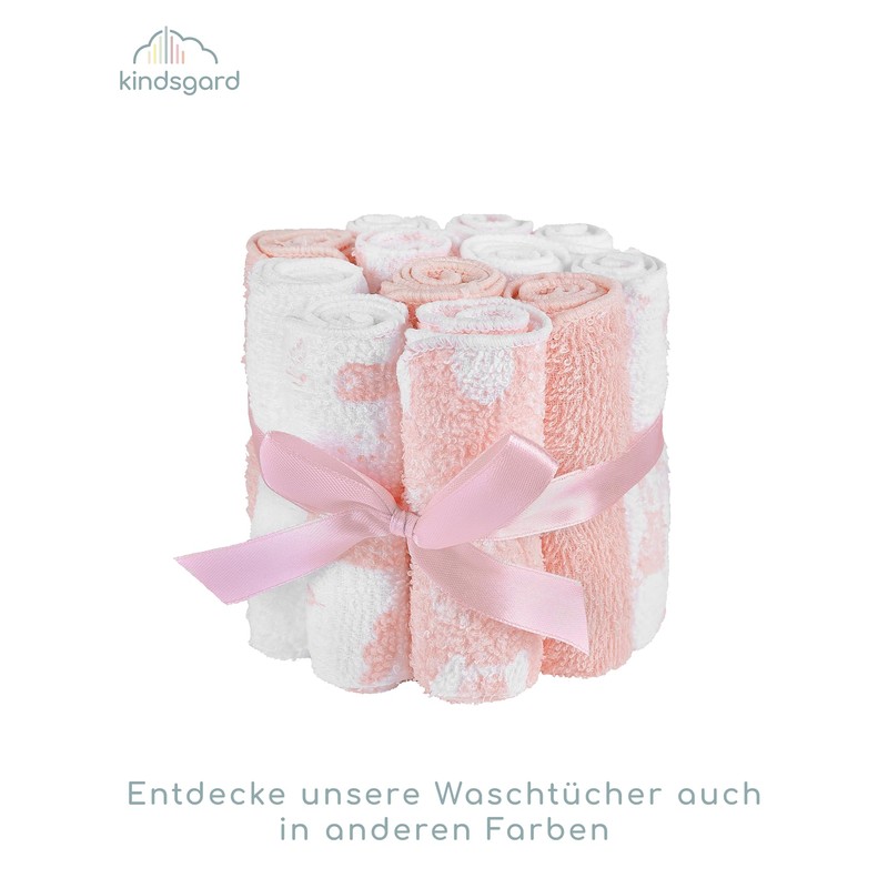 kindsgard Vaskedag Baby Wash Cloths Pack of 12 Cotton Absorbent