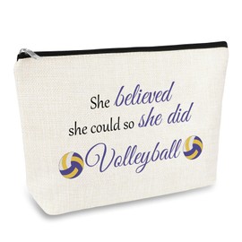 Volleyball Inspirational Gifts Makeup Bag Volleyball Players Teams Birthday Graduation Gift for Women Her Best Friend BFF Bestie Sister Daughter Appreciation Gift Cosmetic Bag Travel Toiletry Pouch