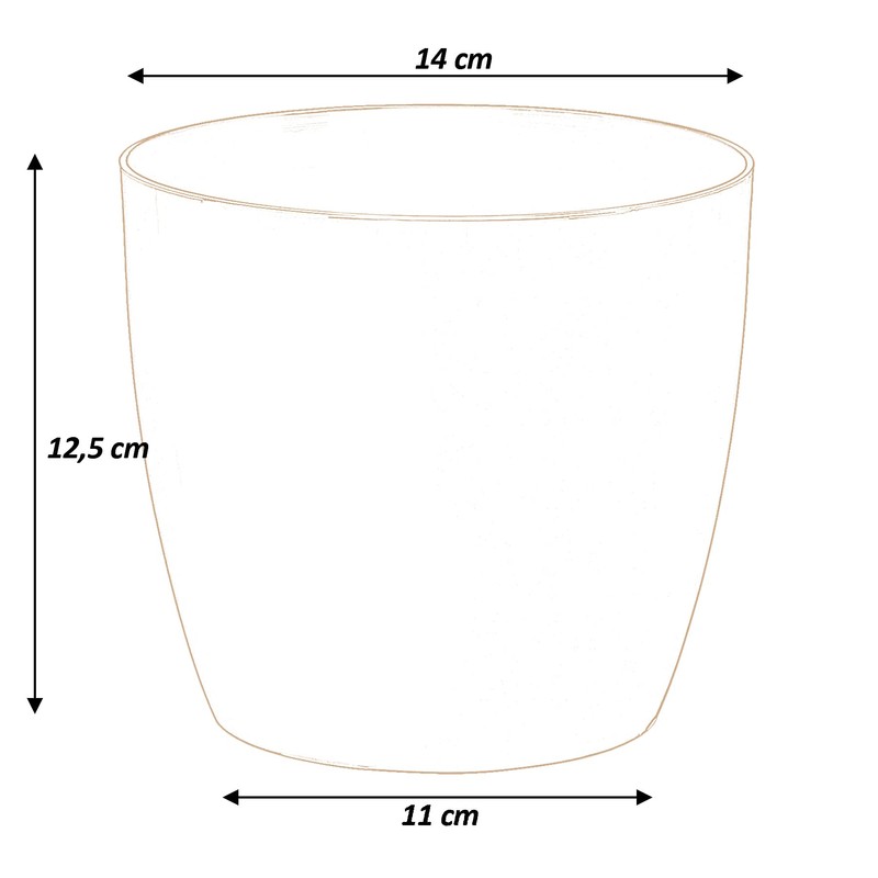 Tymar Pack of 2 Round Shape Planter (Red, Diameter 14