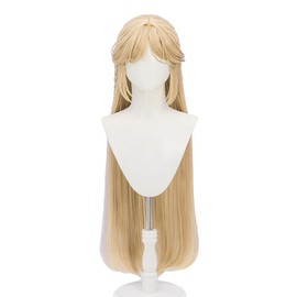 KIRA KIRA Cartethyia Wig Game Wuthering Waves Cartethyia 100cm Long Curly Blonde Hair Cosplay Wig for Women Men