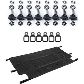 GPCA - Bronco 4DR Cargo Cover and Bronco Accessories, Includes Sturdy Trunk Cover, 8 GP STAR Tie-Downs and 8 D-Rings, Heavy-Duty Bronco Accessories, Use with 2021-2023 Ford Bronco Models