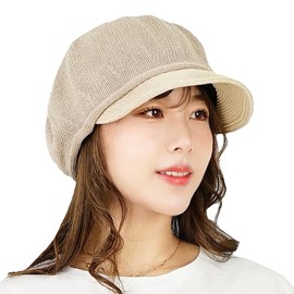 Superbian Women's Spring Summer and Autumn UV Protection Cap Women's Breathable Linen Hat ~ 22.6 inches (57.5 cm) Adjustable Velcro Size UV Protection Hat, Straw Hat, No Stuffy, Zero Tightness,