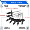 smseace 150 Pcs 3/16" x 5/8" Large Cap Open End