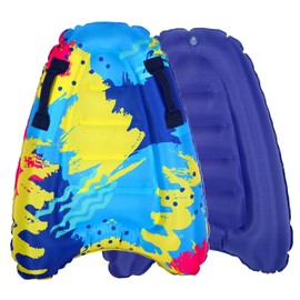 Inflatable Body Boards with 2 Handles Graffiti Foldable Beach Bodyboard Lightweight Portable Summer Swimming Floating Surfboard for Kids, Teens and Adults Bodyboard Inflatable Surfboard
