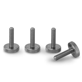 PrecisionGeek - Stainless Steel M5 x 19mm Knurled Thumb Screws (Set of 4)