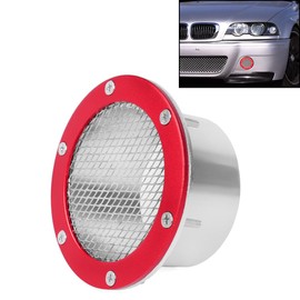 BARTOO Bumper Intake Air Duct Vent Car Mesh Grille Inlet Cover, Racing Trim Hood Scoop Accessory Modification, Red