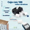 INKO 100 Rollos Papel Termico Miniprinter 57x40 mm impresora 58mm