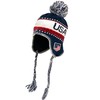 USA Winter Knit Beanie With Pom - Ski Cap, Peruvian