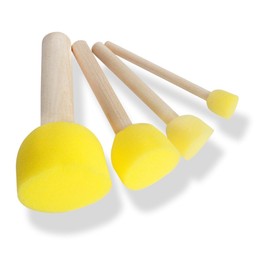 Operitacx 1 Satz Malpinsel Kinderpinsel Malstifte Maltisch Für Malerkittel Kind Diamentpaiting Aufsteckbürsten Schwamm Malpinsel Graffiti Hölzern 20st