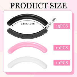 35 Pcs Ersatzpads Ersatzgummis für Wimpernzange Ersatz Silikonpads, Wimpernzange-Nachfüllpads, weiche Gummi-Lockenwickler-Ersatz-Nachfüllpads für Universal, Ersatz Nachfüllpads Universal Wimpernzange