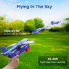 Wesfuner 3 Pack Foam Airplane Launcher Toys, 2 Flight Mode